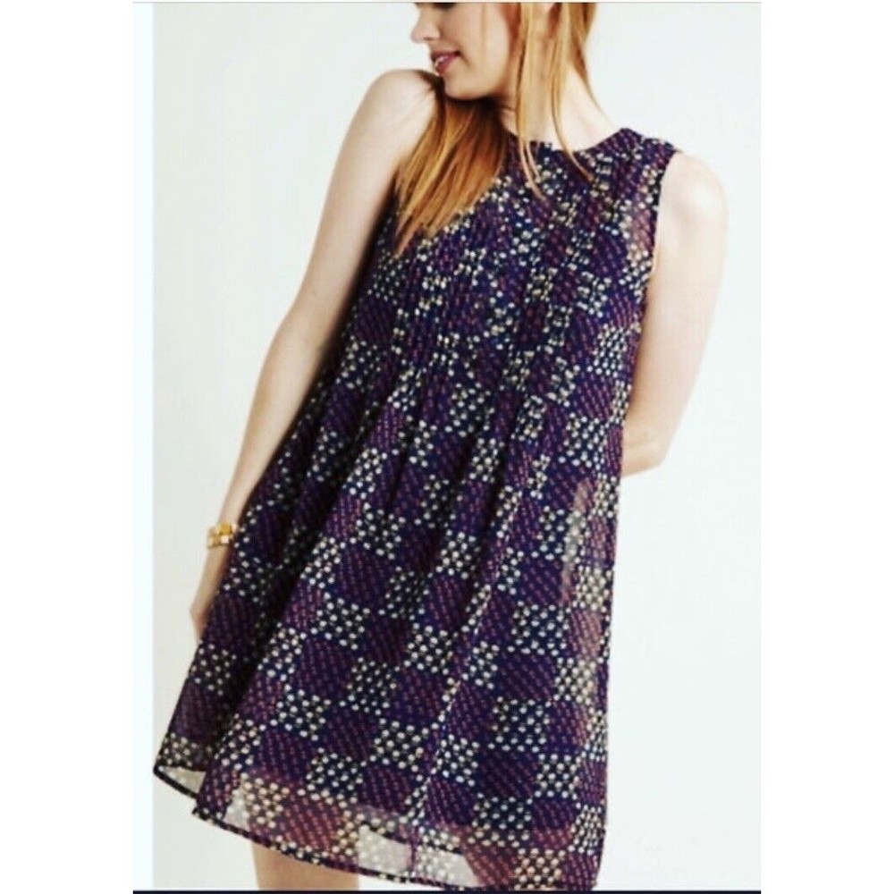 ModCloth Womens Shift Dress L‎ Multi-Color Floral Knee Length Sleeveless